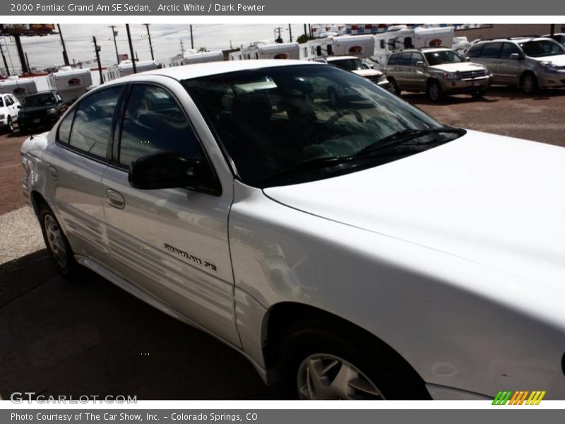 Arctic White / Dark Pewter 2000 Pontiac Grand Am SE Sedan