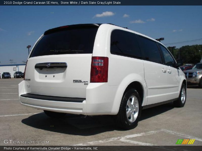 Stone White / Dark Slate Gray/Light Shale 2010 Dodge Grand Caravan SE Hero
