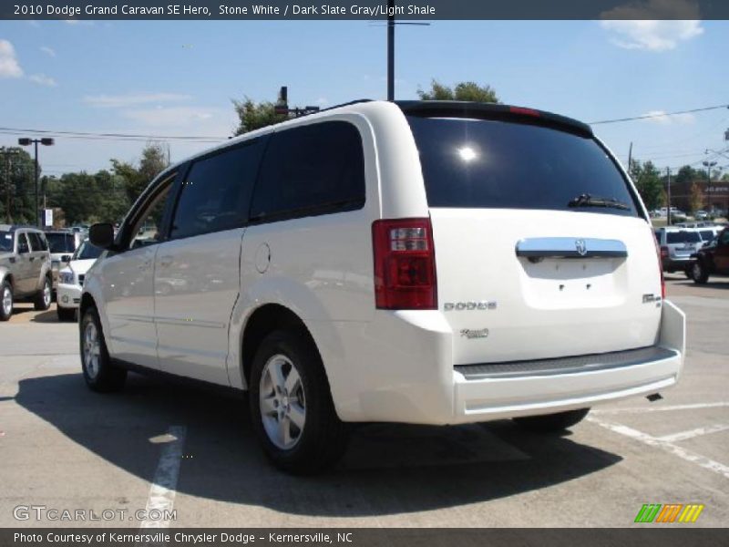 Stone White / Dark Slate Gray/Light Shale 2010 Dodge Grand Caravan SE Hero
