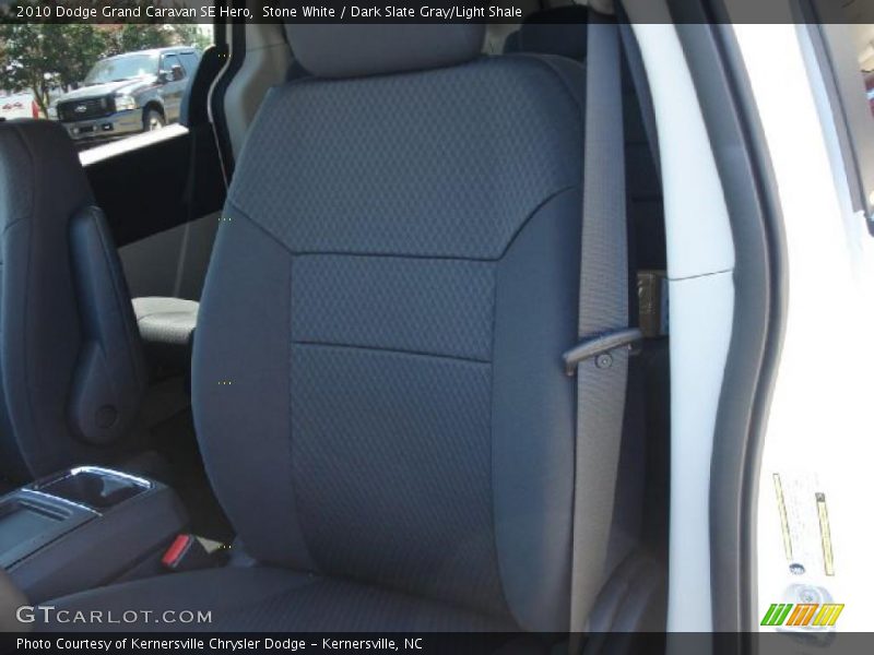 Stone White / Dark Slate Gray/Light Shale 2010 Dodge Grand Caravan SE Hero