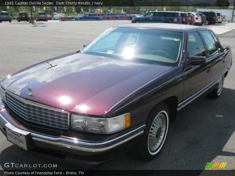 Dark Cherry Metallic / Ivory 1995 Cadillac DeVille Sedan