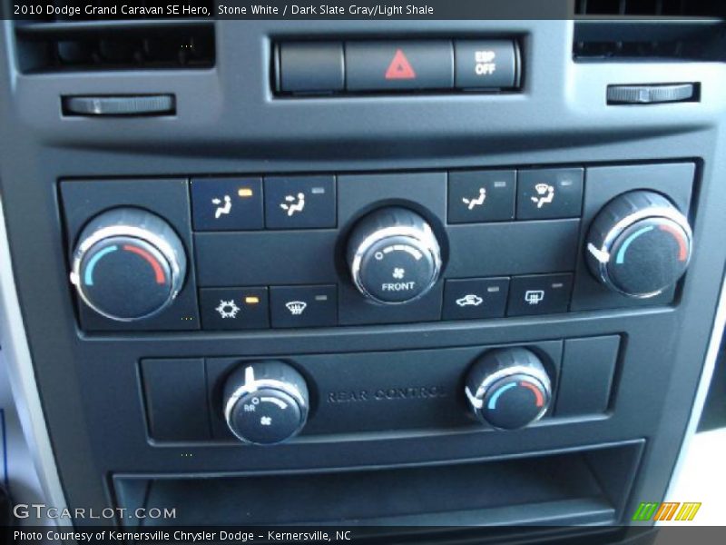 Stone White / Dark Slate Gray/Light Shale 2010 Dodge Grand Caravan SE Hero