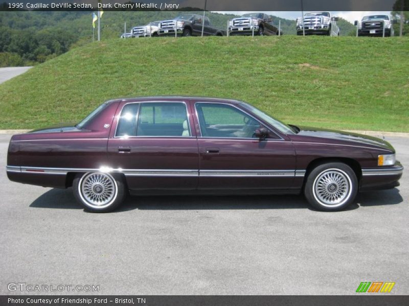 Dark Cherry Metallic / Ivory 1995 Cadillac DeVille Sedan