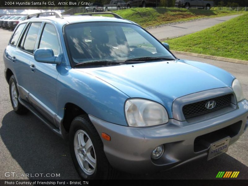 Arctic Blue / Gray 2004 Hyundai Santa Fe GLS