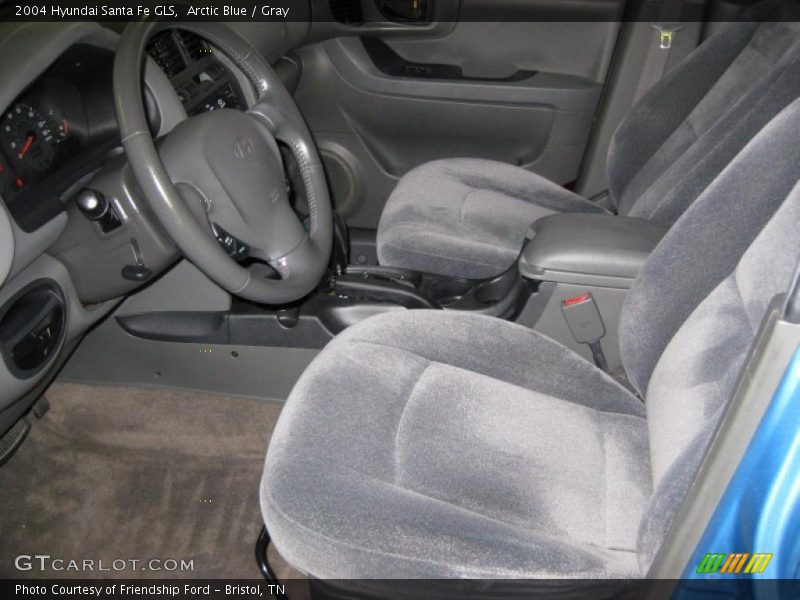 Arctic Blue / Gray 2004 Hyundai Santa Fe GLS