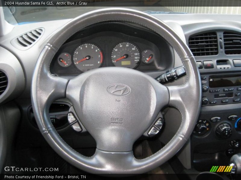 Arctic Blue / Gray 2004 Hyundai Santa Fe GLS