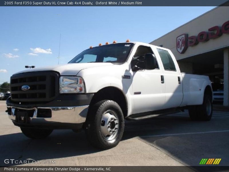 Oxford White / Medium Flint 2005 Ford F350 Super Duty XL Crew Cab 4x4 Dually