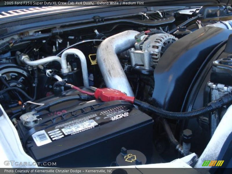 Oxford White / Medium Flint 2005 Ford F350 Super Duty XL Crew Cab 4x4 Dually