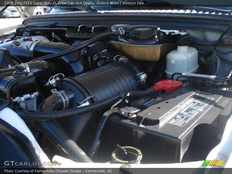 Oxford White / Medium Flint 2005 Ford F350 Super Duty XL Crew Cab 4x4 Dually