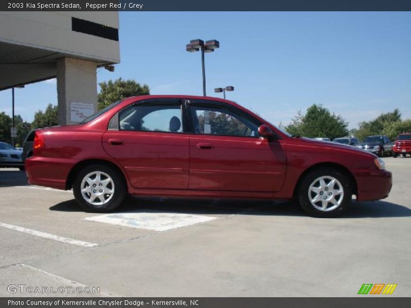 Pepper Red / Grey 2003 Kia Spectra Sedan