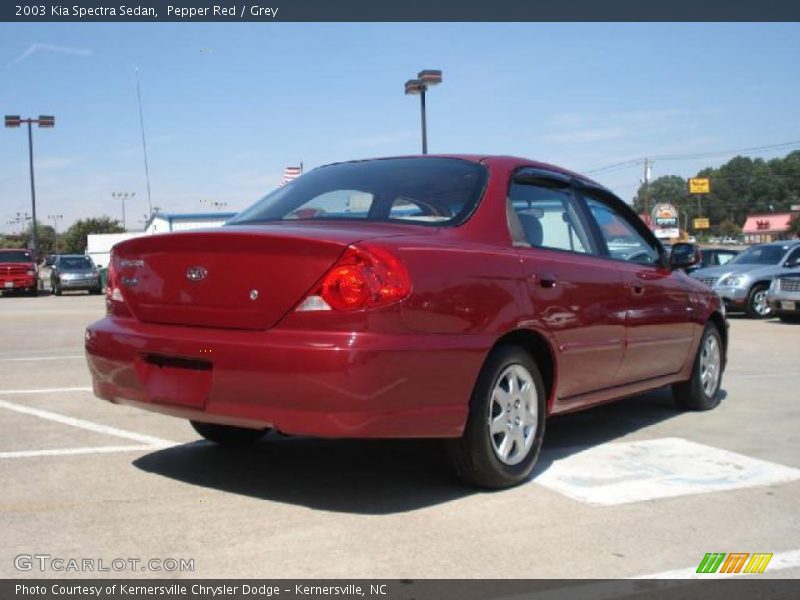 Pepper Red / Grey 2003 Kia Spectra Sedan