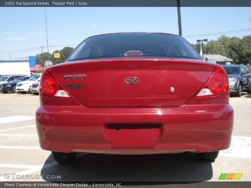 Pepper Red / Grey 2003 Kia Spectra Sedan