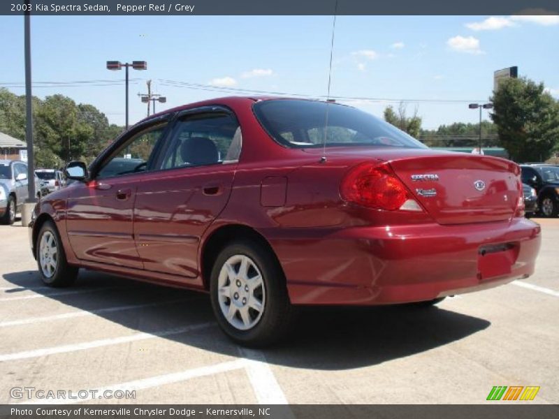 Pepper Red / Grey 2003 Kia Spectra Sedan