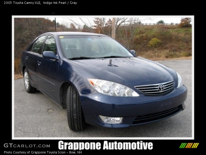 Indigo Ink Pearl / Gray 2005 Toyota Camry XLE