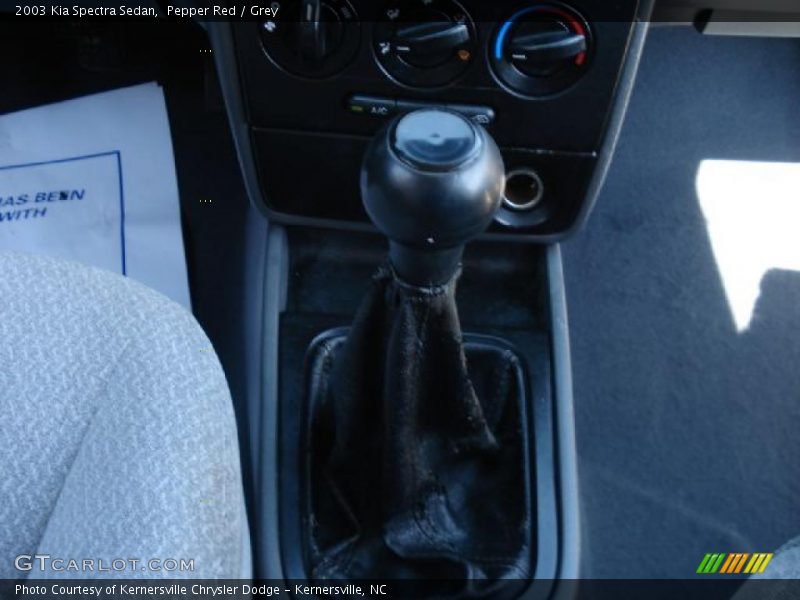 Pepper Red / Grey 2003 Kia Spectra Sedan