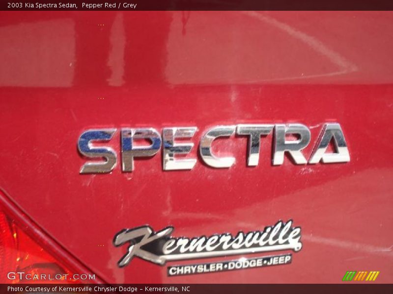 Pepper Red / Grey 2003 Kia Spectra Sedan