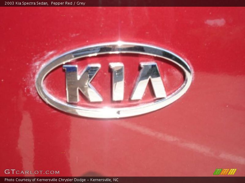 Pepper Red / Grey 2003 Kia Spectra Sedan