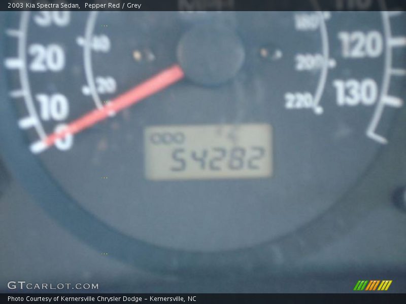 Pepper Red / Grey 2003 Kia Spectra Sedan
