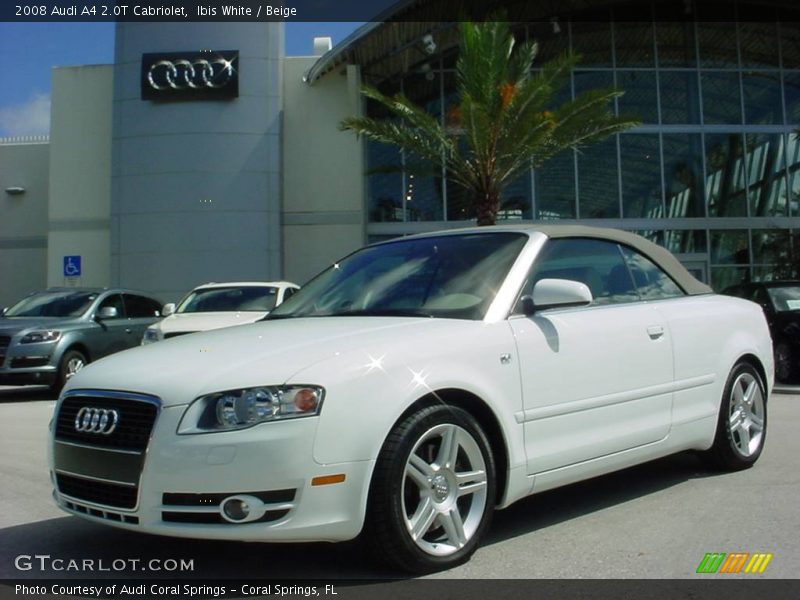 Ibis White / Beige 2008 Audi A4 2.0T Cabriolet