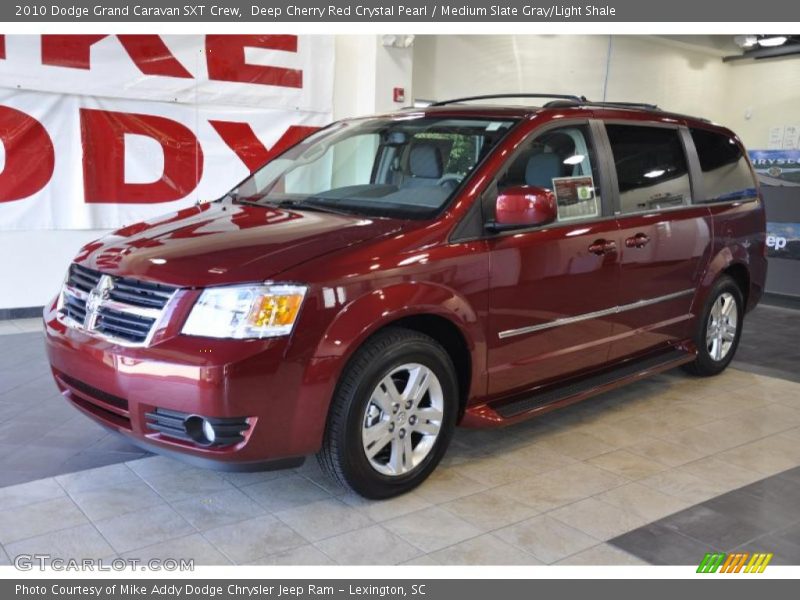 Deep Cherry Red Crystal Pearl / Medium Slate Gray/Light Shale 2010 Dodge Grand Caravan SXT Crew