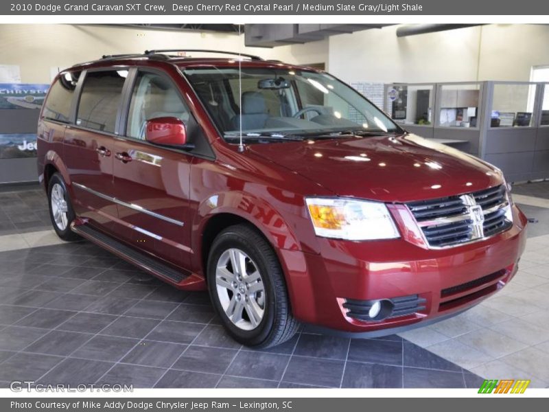 Deep Cherry Red Crystal Pearl / Medium Slate Gray/Light Shale 2010 Dodge Grand Caravan SXT Crew