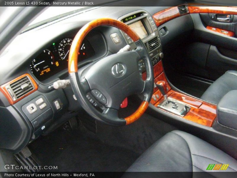 Mercury Metallic / Black 2005 Lexus LS 430 Sedan