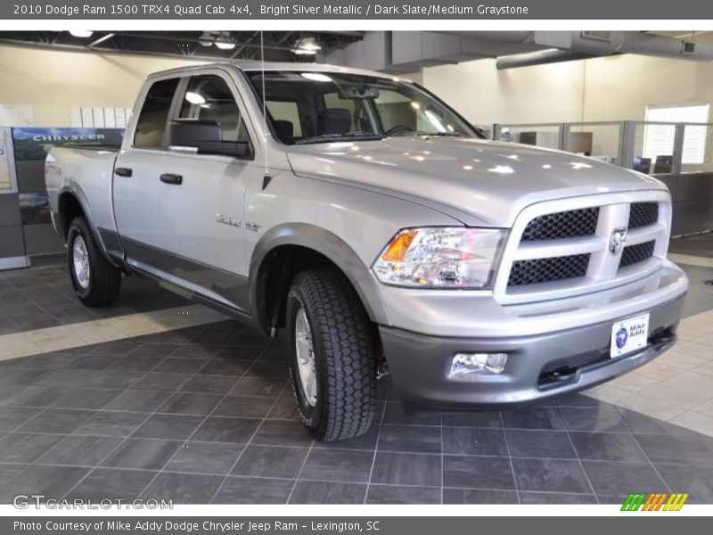 Bright Silver Metallic / Dark Slate/Medium Graystone 2010 Dodge Ram 1500 TRX4 Quad Cab 4x4