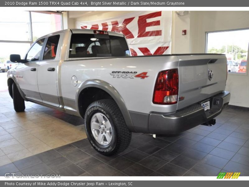 Bright Silver Metallic / Dark Slate/Medium Graystone 2010 Dodge Ram 1500 TRX4 Quad Cab 4x4