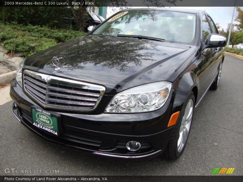 Black / Black 2009 Mercedes-Benz C 300 Luxury