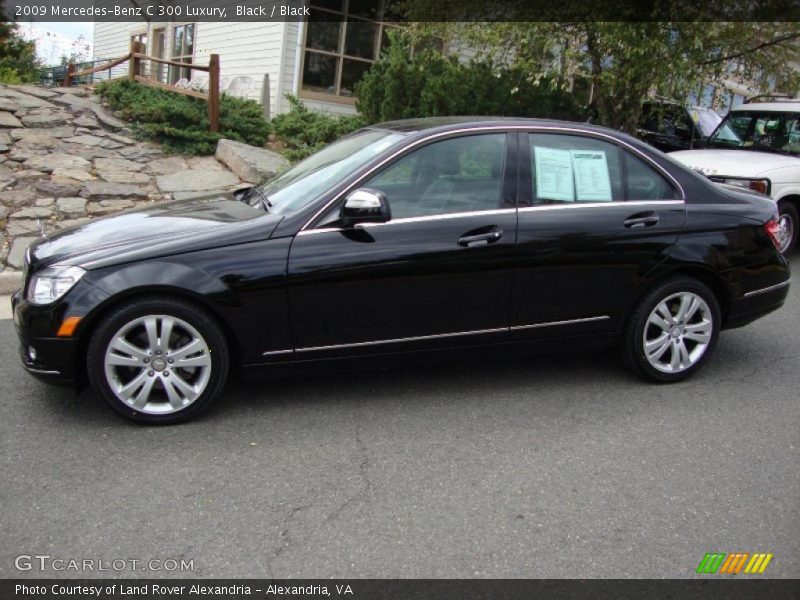 Black / Black 2009 Mercedes-Benz C 300 Luxury
