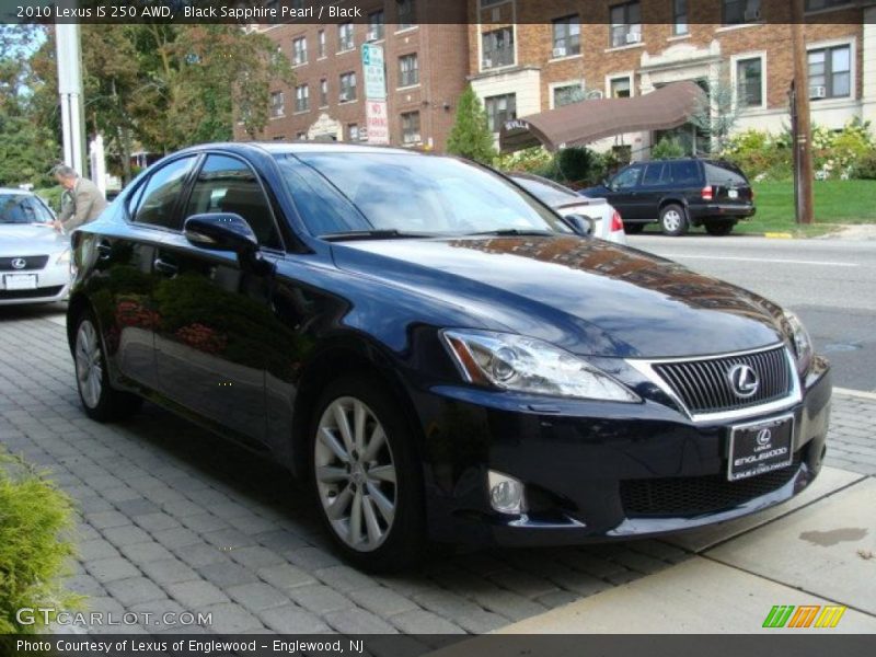 Black Sapphire Pearl / Black 2010 Lexus IS 250 AWD