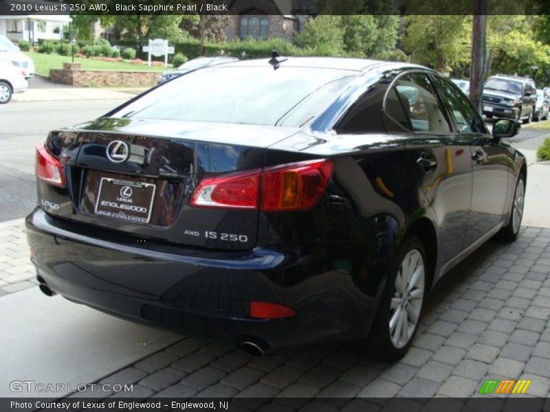 Black Sapphire Pearl / Black 2010 Lexus IS 250 AWD