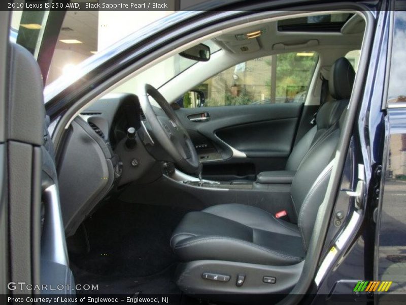 Black Sapphire Pearl / Black 2010 Lexus IS 250 AWD
