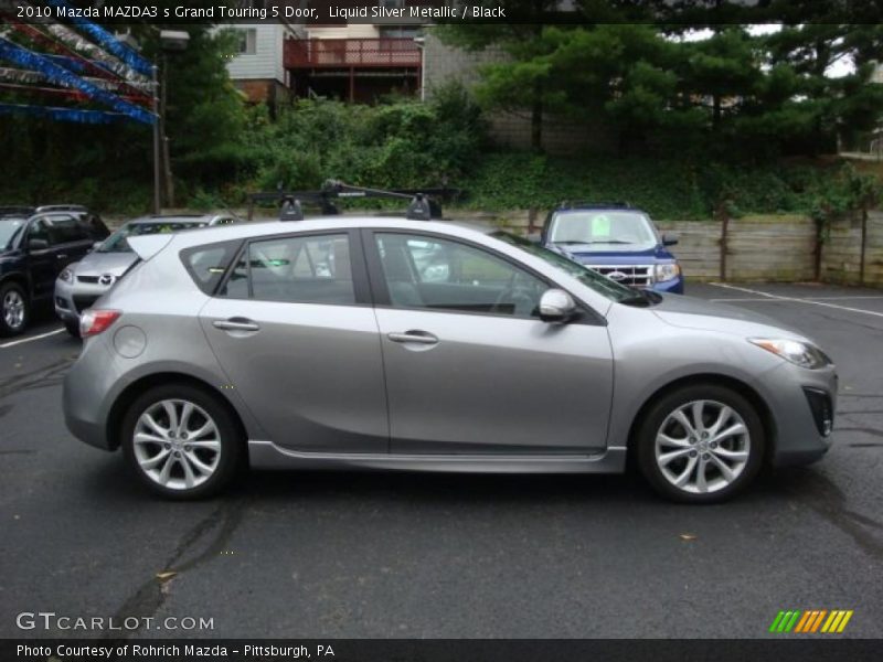 Liquid Silver Metallic / Black 2010 Mazda MAZDA3 s Grand Touring 5 Door