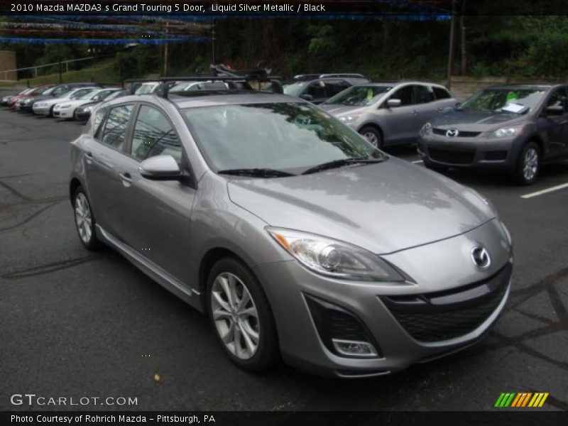 Liquid Silver Metallic / Black 2010 Mazda MAZDA3 s Grand Touring 5 Door