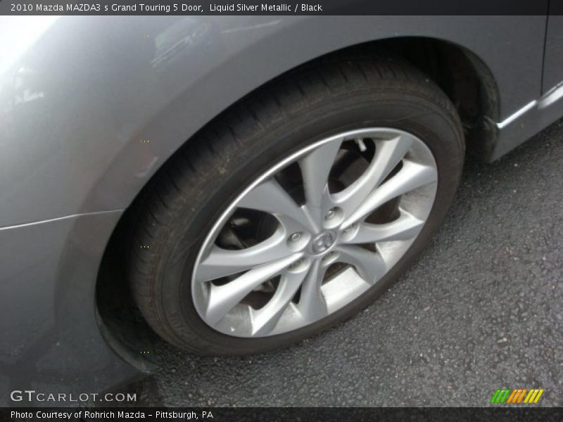 Liquid Silver Metallic / Black 2010 Mazda MAZDA3 s Grand Touring 5 Door