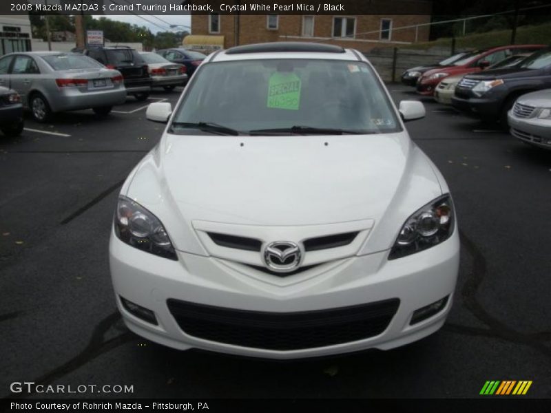Crystal White Pearl Mica / Black 2008 Mazda MAZDA3 s Grand Touring Hatchback