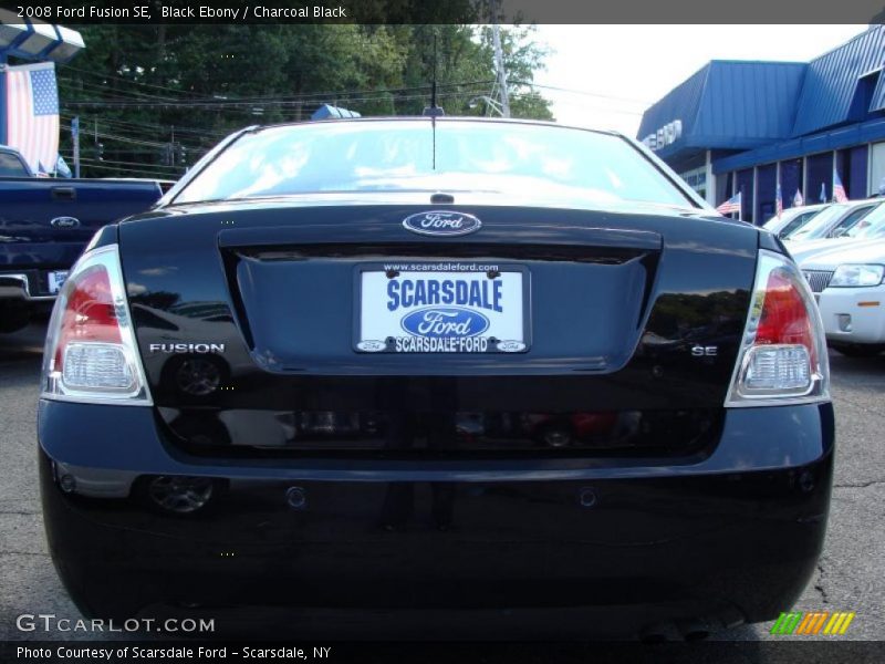 Black Ebony / Charcoal Black 2008 Ford Fusion SE