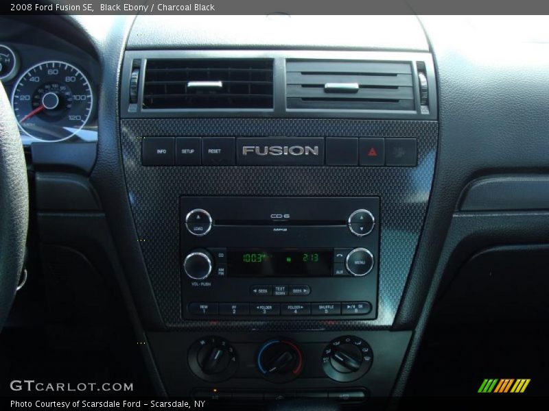 Black Ebony / Charcoal Black 2008 Ford Fusion SE