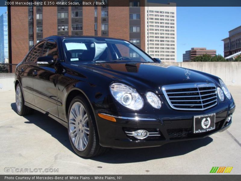 Black / Black 2008 Mercedes-Benz E 350 4Matic Sedan