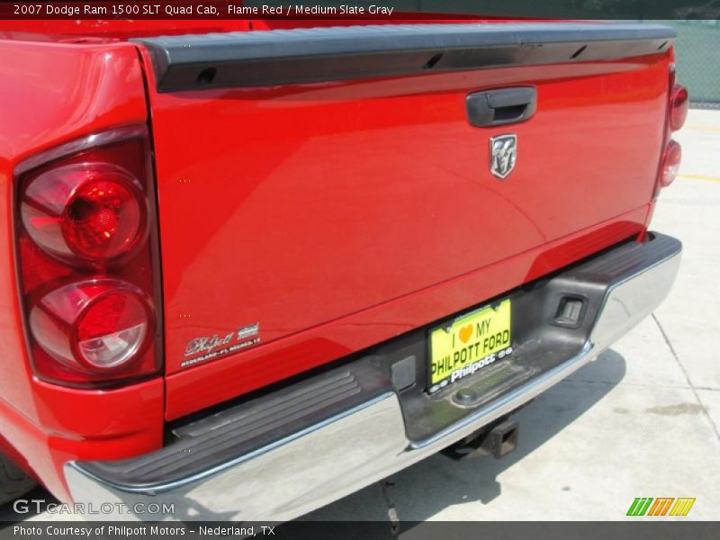 Flame Red / Medium Slate Gray 2007 Dodge Ram 1500 SLT Quad Cab