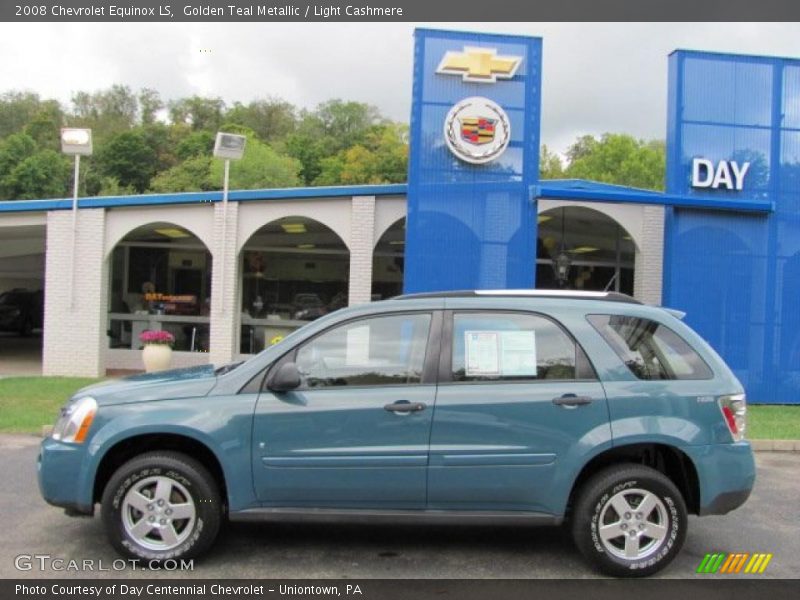 Golden Teal Metallic / Light Cashmere 2008 Chevrolet Equinox LS