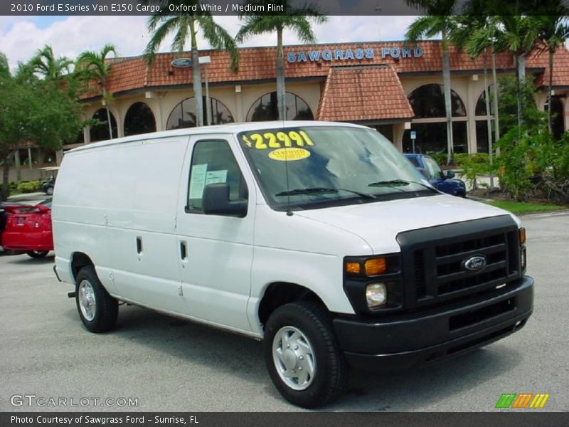 Oxford White / Medium Flint 2010 Ford E Series Van E150 Cargo