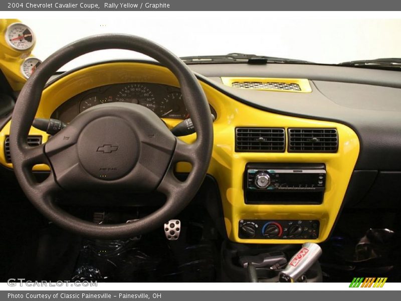 Rally Yellow / Graphite 2004 Chevrolet Cavalier Coupe