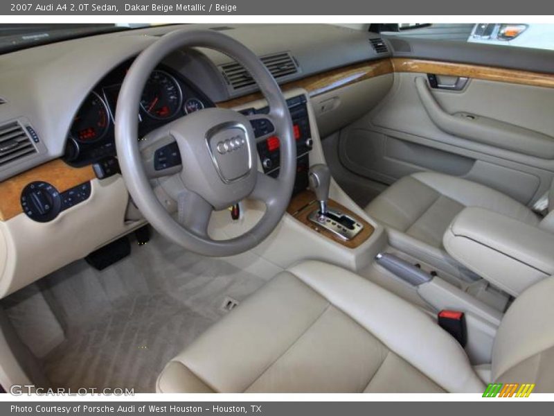 Dakar Beige Metallic / Beige 2007 Audi A4 2.0T Sedan
