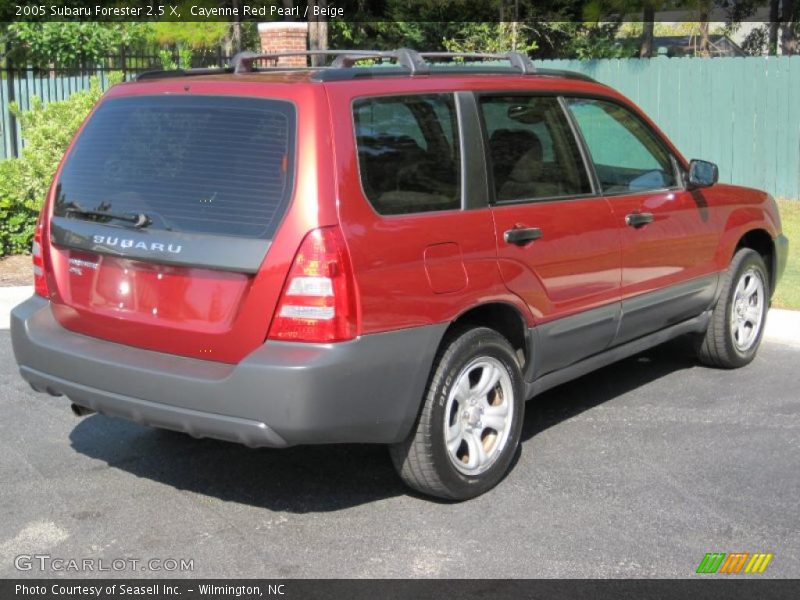 Cayenne Red Pearl / Beige 2005 Subaru Forester 2.5 X