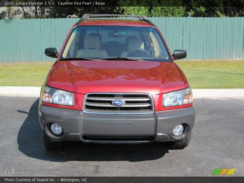 Cayenne Red Pearl / Beige 2005 Subaru Forester 2.5 X