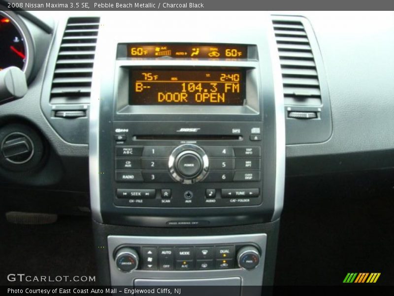 Pebble Beach Metallic / Charcoal Black 2008 Nissan Maxima 3.5 SE