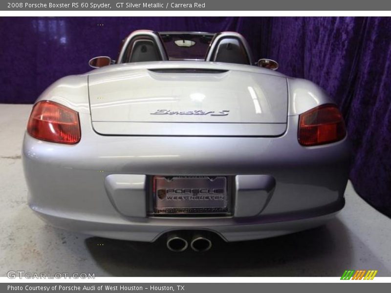 GT Silver Metallic / Carrera Red 2008 Porsche Boxster RS 60 Spyder