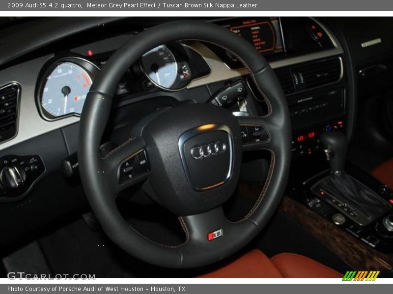 Meteor Grey Pearl Effect / Tuscan Brown Silk Nappa Leather 2009 Audi S5 4.2 quattro